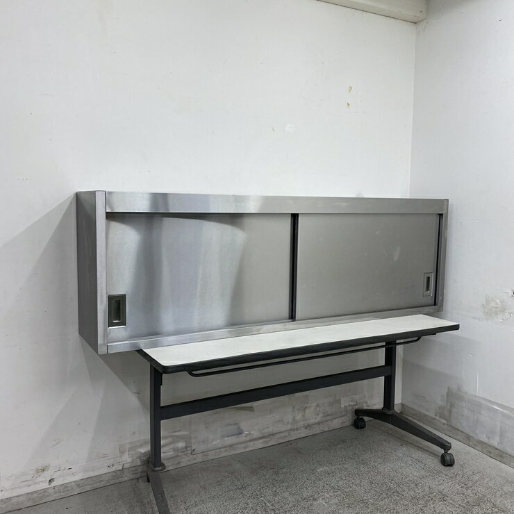乐天商城 - 【中古】 A09107 吊戸棚 ステンレス戸棚 W1820 x D350 x H600 mm　【業務用】【厨房用】【車上渡し又は営業所止め】