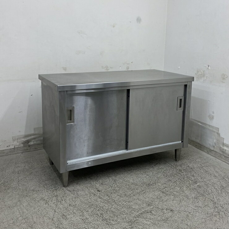 乐天商城 - 【中古】 A09284 調理台 ステンレス 扉付作業テーブル W1200 x D600 x H800 mm　【業務用】【厨房用】【車上渡し又は営業所止め】