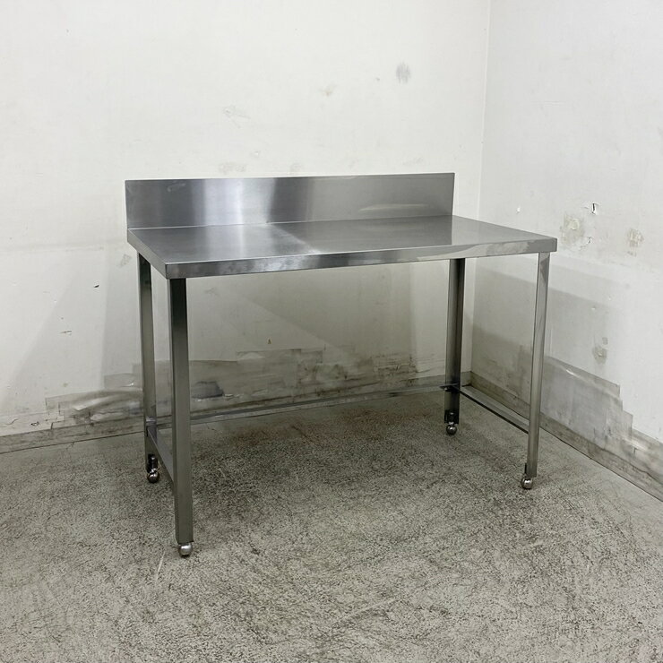 乐天商城 - 【中古】 A09356 作業台 バックガード付 3方枠 W1150 x D600 x H800(+150) mm　【業務用】【厨房用】【車上渡し又は営業所止め】