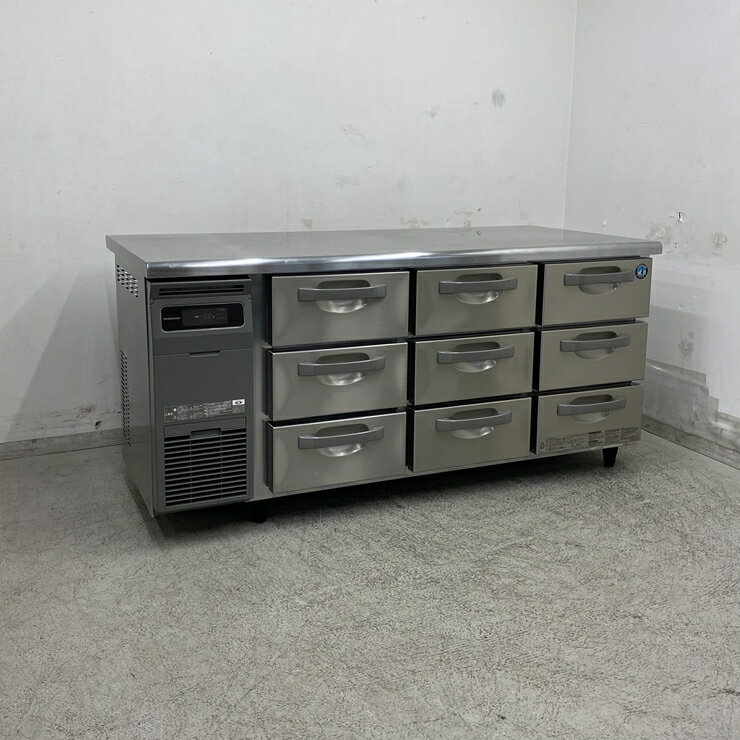 【中古】 A09371 ドロワー冷蔵コールドテーブル ホシザキ RT-165DDCG 2023年製 引出し9個 100V 幅165cm..