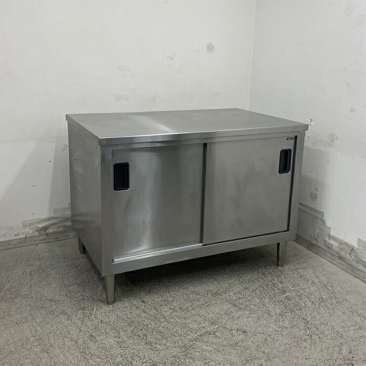 樂天商城 - 【中古】 A09386 調理台 長脚仕様 ステンレス 扉付作業テーブル W1200 x D750 x H900 mm　【業務用】【厨房用】【家財おまかせ便】