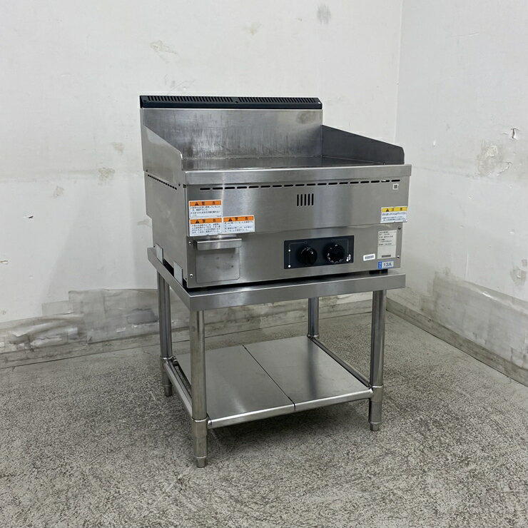 乐天商城 - 【中古】 A09572 卓上型 ガスグリドル 架台付 タニコー TGG-60N 2023年製 都市ガス用 幅60cm　【業務用】【厨房用】【保証有】【営業所止・リフト有直送可】K