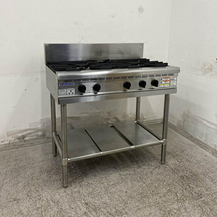 Rakuten - 【中古】 A09058 ガステーブル 3口 北沢産業 KGT-960-21 LPガス用 幅90cm 　【業務用】【厨房用】【保証有】【家財おまかせ便】