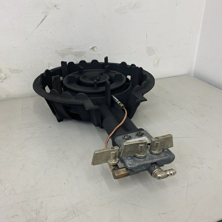 Rakuten - 【中古】 A09730 鋳物コンロ(2重コンロ下枠付) 種火付き LPガス用 　【業務用】【厨房用】【保証有】