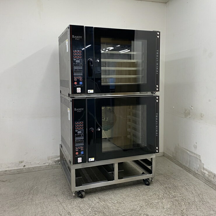 乐天商城 - 【中古】 A09754 スチームコンベクションオーブン 2段積み ツジ・キカイ BX-5 ベイキープロ 3相200V×2 幅95cm　【業務用】【厨房用】【保証有】【営業所止・リフト有直送可】K