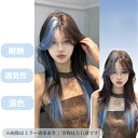 地雷系 ゴスロリ ブルー ブラック メッシュ コスプレウィッグ センター分け ゴシック ロリータ 混色 原宿風 GAL系 お姫 お嬢様 かつら カツラ ハロウィン 森ガール 小顔 萌え ゆめかわいい wig