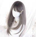 ウィッグ ゴスロリ 原宿風 GAL系 コスプレ 耐熱 グレー ミディアム ワンカール かつら wig 森ガール ゆめかわいい お姫 小顔 パーティー ハロウィン 仮装 演劇 日常