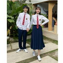男女学園風制服 学園制服 高校生 男女お揃い 3点セット 通学服 女の子 スカートセット 男の子 パンツセット 合唱団服 発表会 入学式 卒業式 学校活動 お揃い団体服