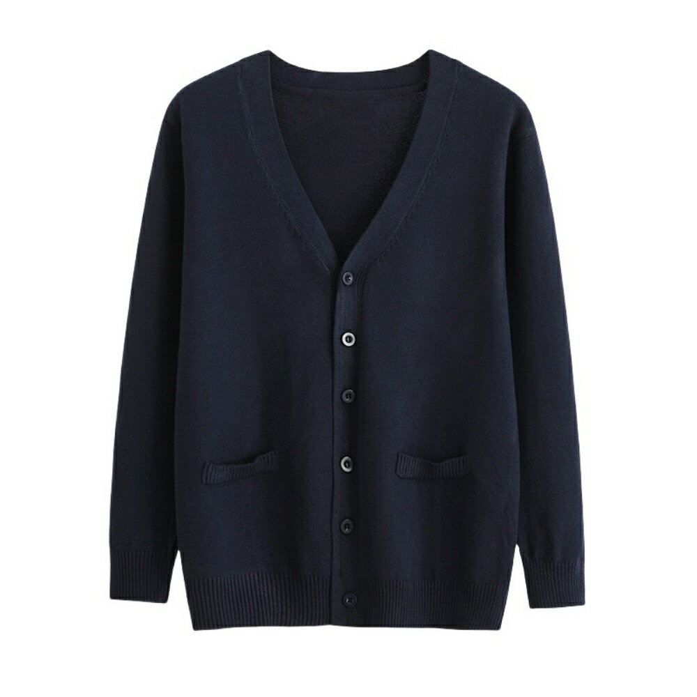 ニットセーター制服 ブラック スクールカーディガン レディース 学院風 落肩 ニット ニットセーター制服 スクールセーター 学生制服 Vネックスクールベスト 男女兼用 スクールセーター 学生 学校 女子校生 中学生 高校生 無地 前開きタイプ 長袖 シンプル ゆったり