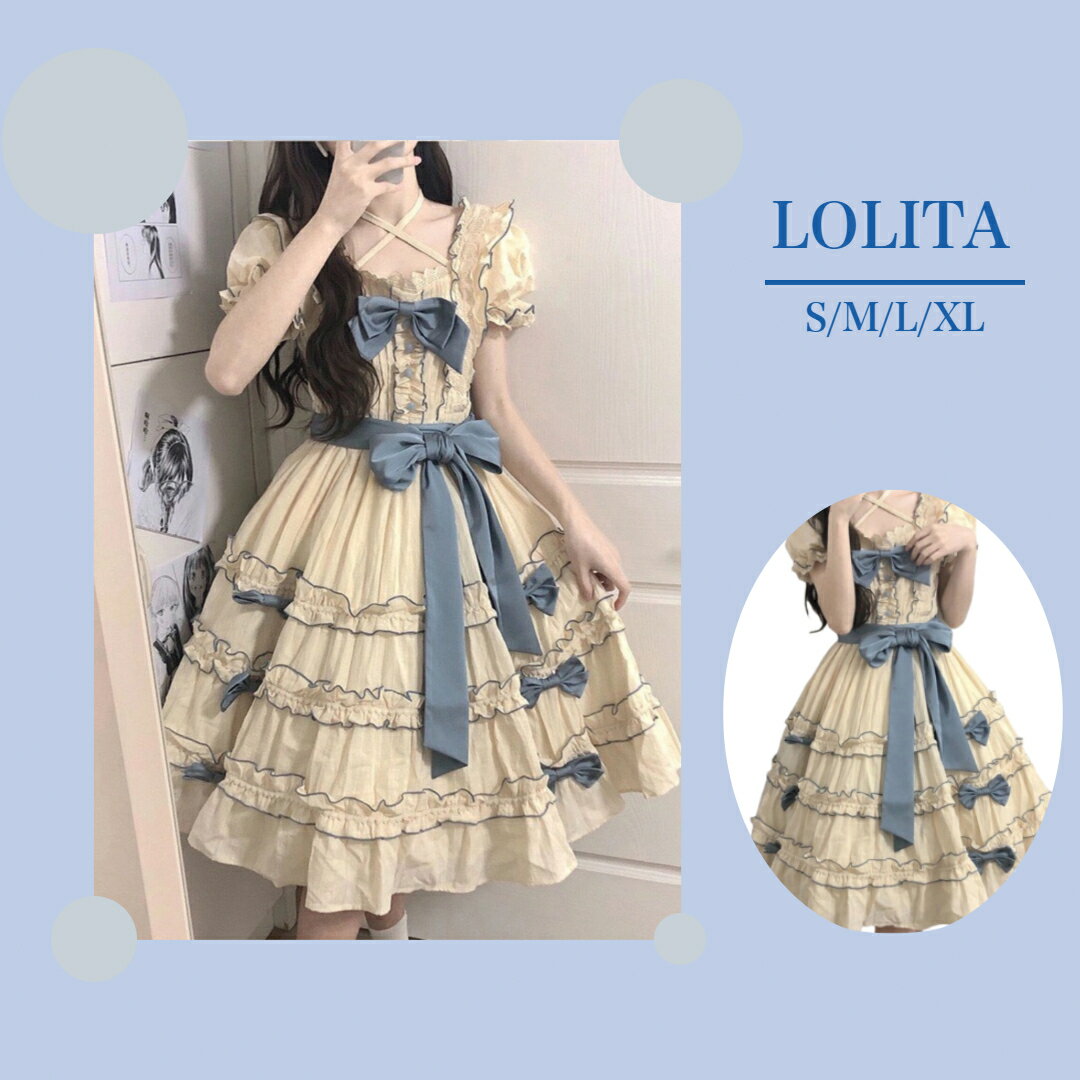 ワンピースロリータ半袖コスプレゴス...