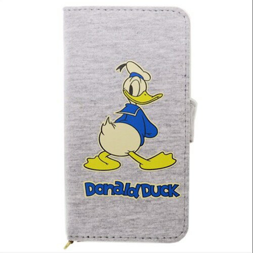 ドナルドダック アイフォンX 手帳型 フリップカバー/スウェット【送料税込】【定形外郵便】
