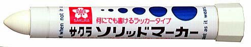 サクラクレパス ソリッドマーカー [SC-P50] 固形ペンキ (中字：白：10本入) 【工事　記録】【測量用品..