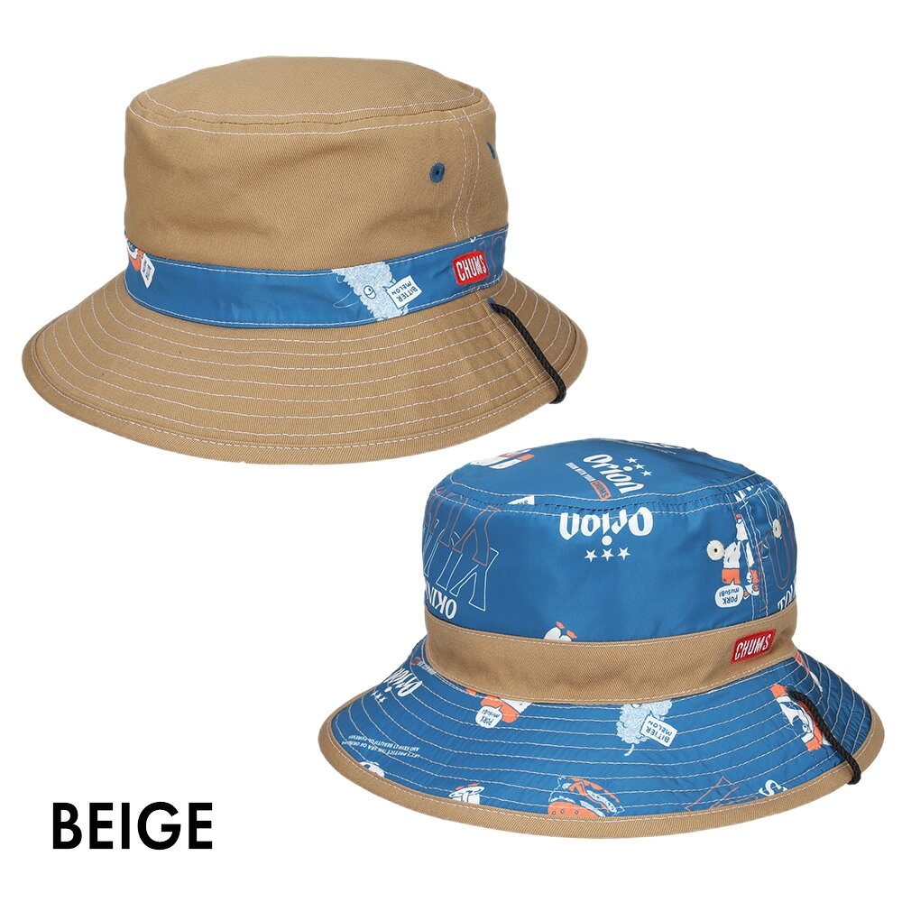 【オリオンビール チャムス CHUMS コラボ26SS】 リバーシブルハット チャムス 沖縄...