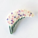 美濃焼タイル ブローチ 『スターチス』 / 花 O-STW 陶器 アクセサリー かわいい 手作り プレゼント 誕生日 母の日 入学式 卒業式 入園式 卒園式 セレモニー ホワイトデー 七窯社 折々屋の陶器市(4)