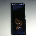 手作り銅器 ペン皿 紫金色 椿大
