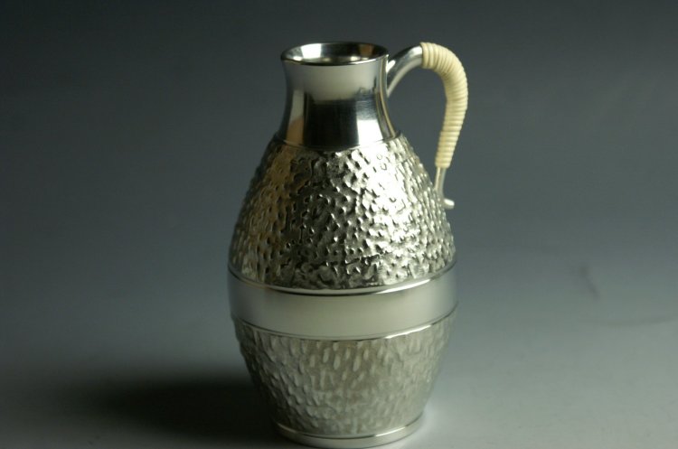 大阪錫器 酒器錫ちろり(千呂利)白岩目190ml【日本酒】