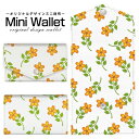 豊富なデザインから選べる オリジナル デザイン ミニ財布 Mini Wallet 花(オレンジ)メンズ レディース 薄い財布 小さいサイフ ミニウォレット カードケース コインケース プレゼント ギフト(4)
