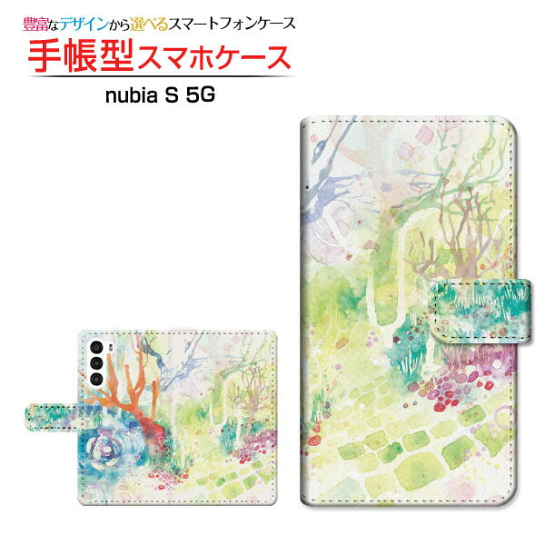 乐天商城 - nubia S 5G [A403ZT]ヌビア エス ファイブジーY!mobile手帳型 カメラ穴対応 スマホカバー クリアケース付 ブック型Silent girden