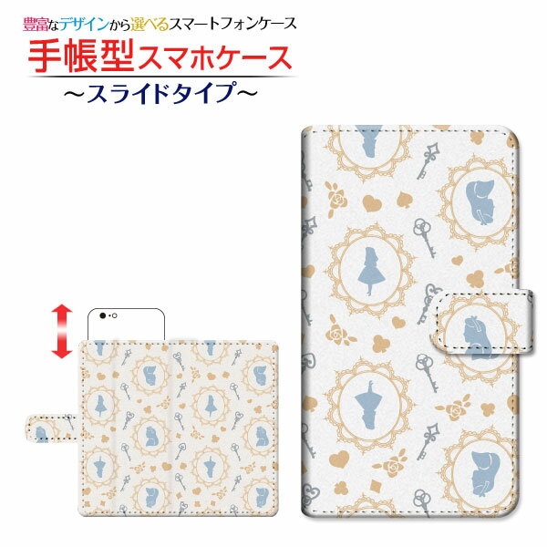 GALAXY A21 シンプル [SCV49]ギャラクシー エートゥエンティワン シンプルau手帳型 スライドタイプ スマホカバー ダイアリー型 ブック型アリス ドット ホワイトブルー