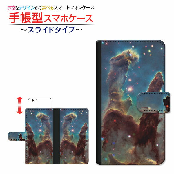 AQUOS wish2 [SH-51C]アクオス ウィッシュツーdocomo手帳型 スライドタイプ スマホカバー ダイアリー型 ブック型宇宙柄 星雲群(2)
