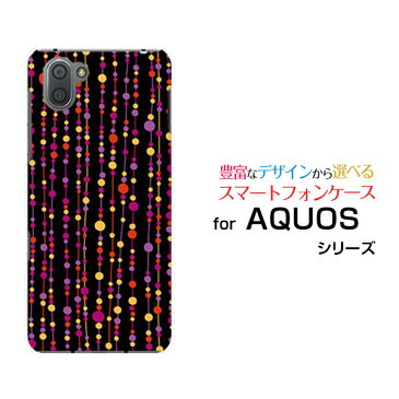 AQUOS R3 [SH-04L SHV44]アクオス アールスリーdocomo au SoftBankオリジナル デザインスマホ カバー ケース ハード TPU ソフト ケース水玉カーテン（黒×赤）