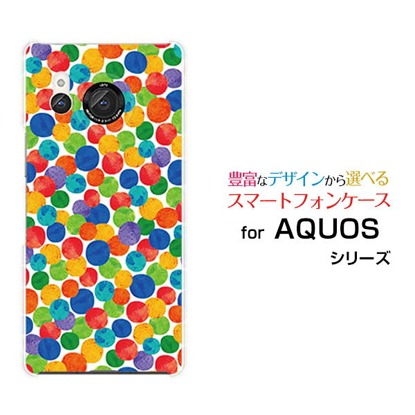 乐天商城 - AQUOS R8 [SH-52D]アクオス アールエイトdocomoオリジナル デザインスマホ カバー ケース ハード TPU ソフト ケース水玉ポップ