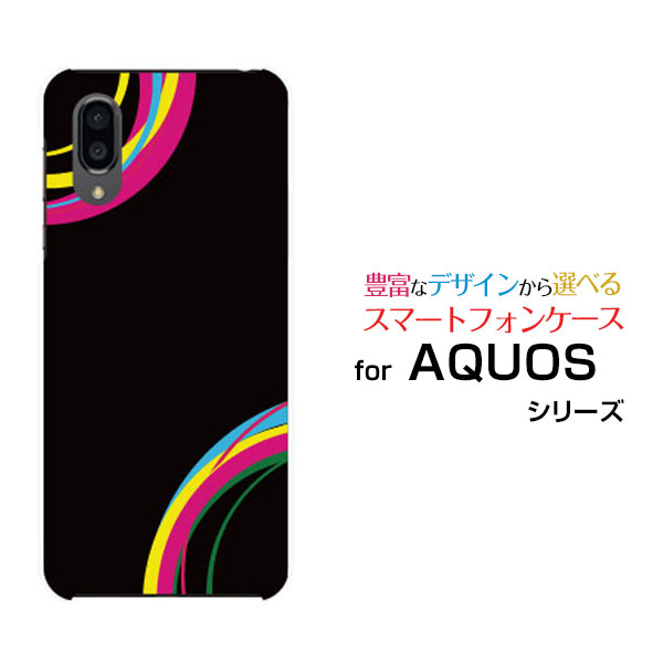 AQUOS sense3 plus Rakuten UN-LIMIT ΉANIX ZXX[ vXRakuten Mobile yVoCIWi fUCX}z Jo[ P[X n[h TPU \tg P[XColorful Line(black)