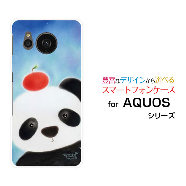 乐天商城 - AQUOS sense7 [SH-53C SHG10]アクオス センスセブンdocomo au UQ mobileオリジナル デザインスマホ カバー ケース ハード TPU ソフト ケースパンダとリンゴアニマル