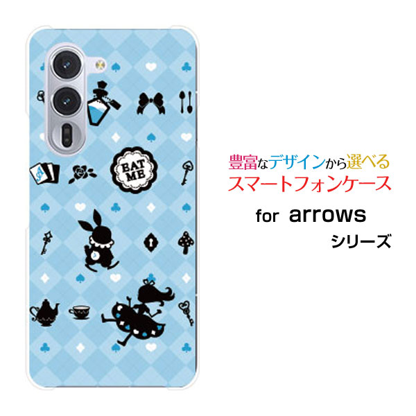 arrows Alpha アローズ アルファ[F-51F]docomoオリジナル デザインスマホ カバー ケース ハード TPU ソフト ケースチェックアリス ブルー