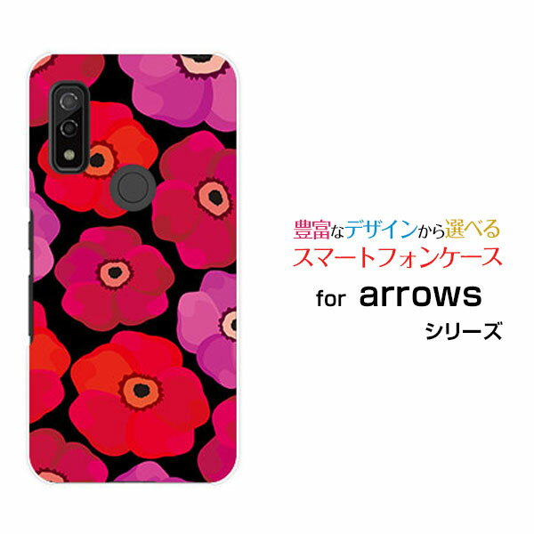 乐天商城 - arrows We [F-51B FCG01]アローズ ウィーdocomo au SoftBankオリジナル デザインスマホ カバー ケース ハード TPU ソフト ケースポピー（ブラック）