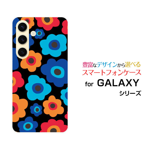 Rakuten - GALAXY S24 ギャラクシー エストゥエンティフォー[SC-51E SCG25]docomo auオリジナル デザインスマホ カバー ケース ハード TPU ソフト ケースフラワーギフト（ブルー×オレンジ）
