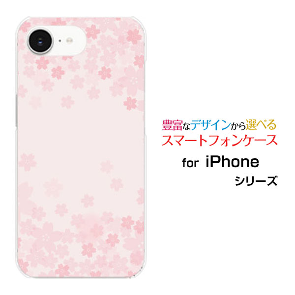 乐天商城 - iPhone 16e アイフォン シックスティーンイーdocomo au SoftBank 楽天モバイル UQ mobile Y!mobileスマホ カバー ケース ハード TPU ソフト ケース桜(type001)