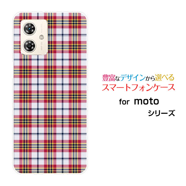 乐天商城 - moto g64y 5G モト ジーシックスティーフォーワイ ファイブジーY!mobile イオンモバイルオリジナル デザインスマホ カバー ケース ハード TPU ソフト ケースPlaid(チェック柄) type002