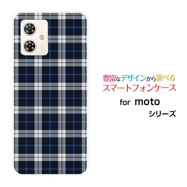 乐天商城 - moto g64y 5G モト ジーシックスティーフォーワイ ファイブジーY!mobile イオンモバイルオリジナル デザインスマホ カバー ケース ハード TPU ソフト ケースPlaid(チェック柄) type003
