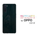 OPPO Reno3 Aオッポ リノ スリー エーauオリジナル デザインスマホ カバー ケース ハード TPU ソフト ケース木目調Darkblue