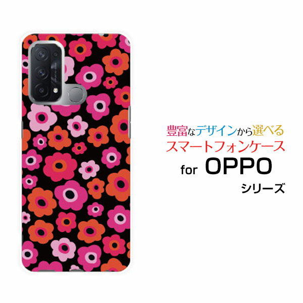 OPPO Reno5 Aオッポ リノファイブ エーY!mobileオリジナル デザインスマホ カバー ケース ハード TPU ソフト ケースフラワーギフト(ピン...