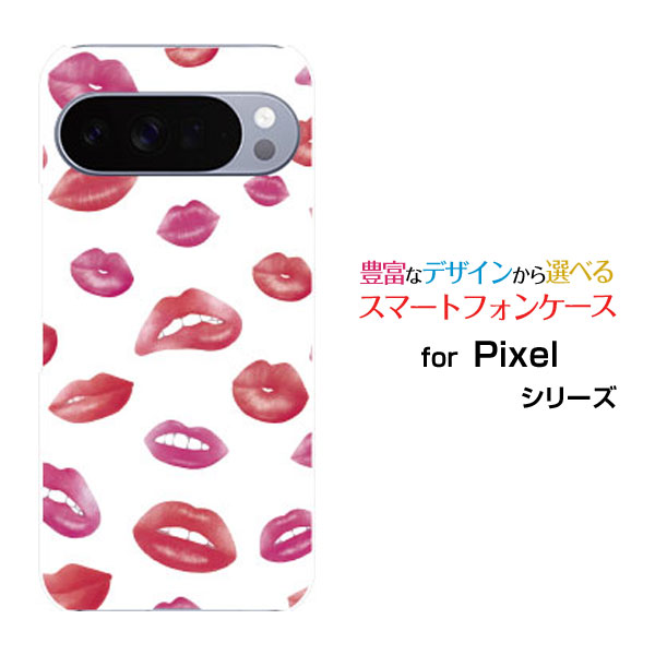 乐天商城 - Google Pixel 10 Pro グーグル ピクセル テン プロdocomo au SoftBank 楽天モバイルオリジナル デザインスマホ カバー ケース ハード TPU ソフト ケース唇ドット ピンクレッド
