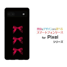 Google Pixel 6aグーグル ピクセル シックスエーau SoftBankオリジナル デザインスマホ カバー ケース ハード TPU ソフト ケースアンティークリボン(赤×黒)