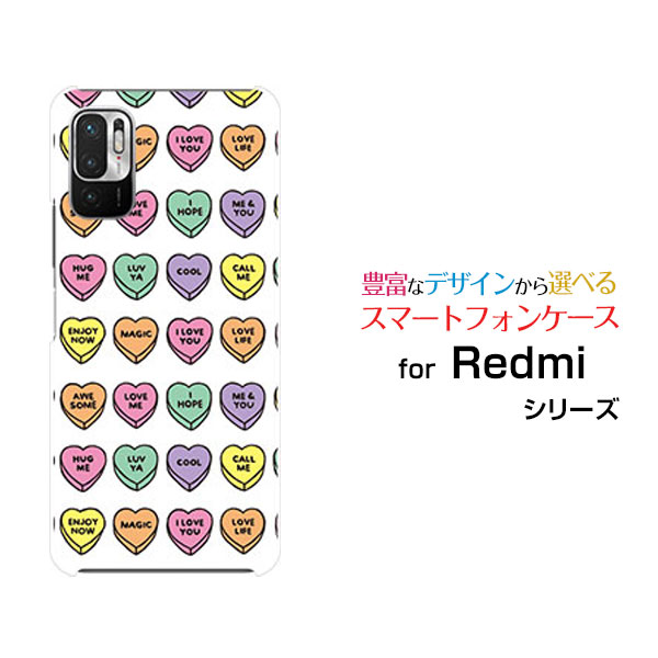 Redmi Note 10Tレッドミー ノート テンティーSoftBankオリジナル デザインスマホ カバー ケース ハード TPU ソフト ケースLOVE HEART(ドット)