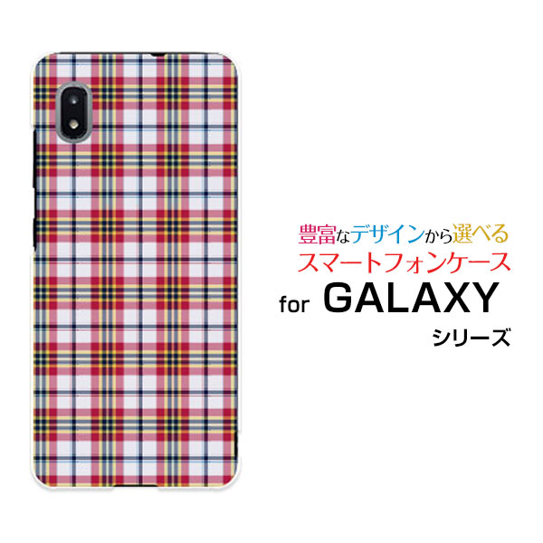 Rakuten - GALAXY A21 [SC-42A]ギャラクシー エートゥエンティワンdocomoオリジナル デザインスマホ カバー ケース ハード TPU ソフト ケースチェック柄レッド×ネイビー