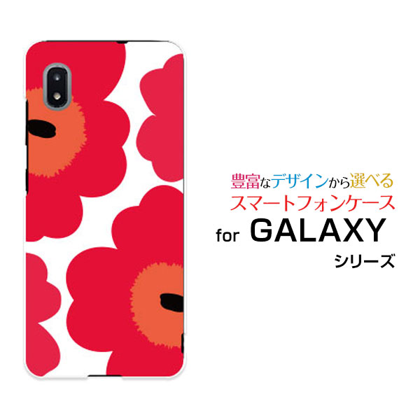 Rakuten - GALAXY A21 [SC-42A]ギャラクシー エートゥエンティワンdocomoオリジナル デザインスマホ カバー ケース ハード TPU ソフト ケース北欧風花柄type2レッド