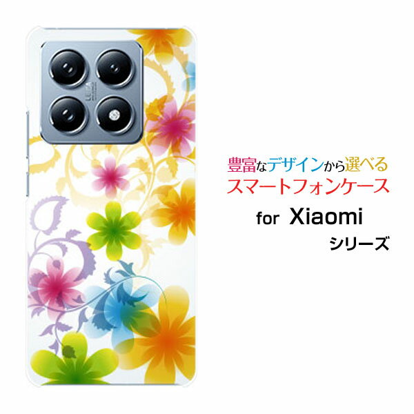 Xiaomi 14T シャオミ フォーティーンティー[XIG06]auオリジナル デザインスマホ カバー ケース ハード TPU ソフト ケースPastel Flower type003
