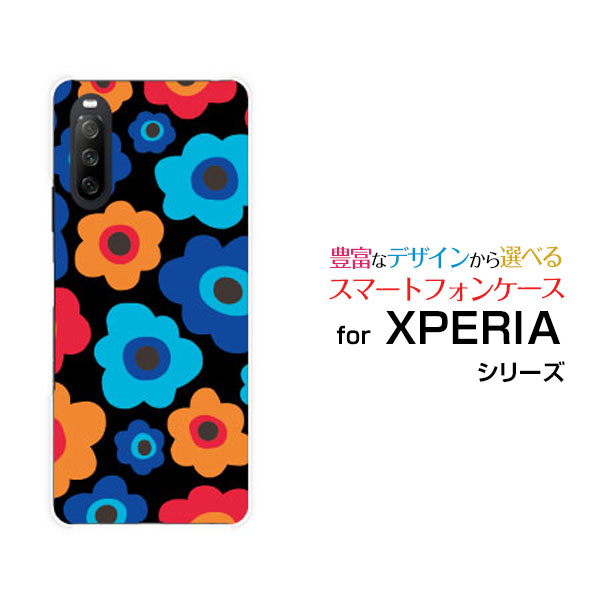 Rakuten - XPERIA 10 III [SO-52B SOG04 A101SO]エクスペリア テン マークスリーdocomo au Y!mobileオリジナル デザインスマホ カバー ケース ハード TPU ソフト ケースフラワーギフト（ブルー×オレンジ）