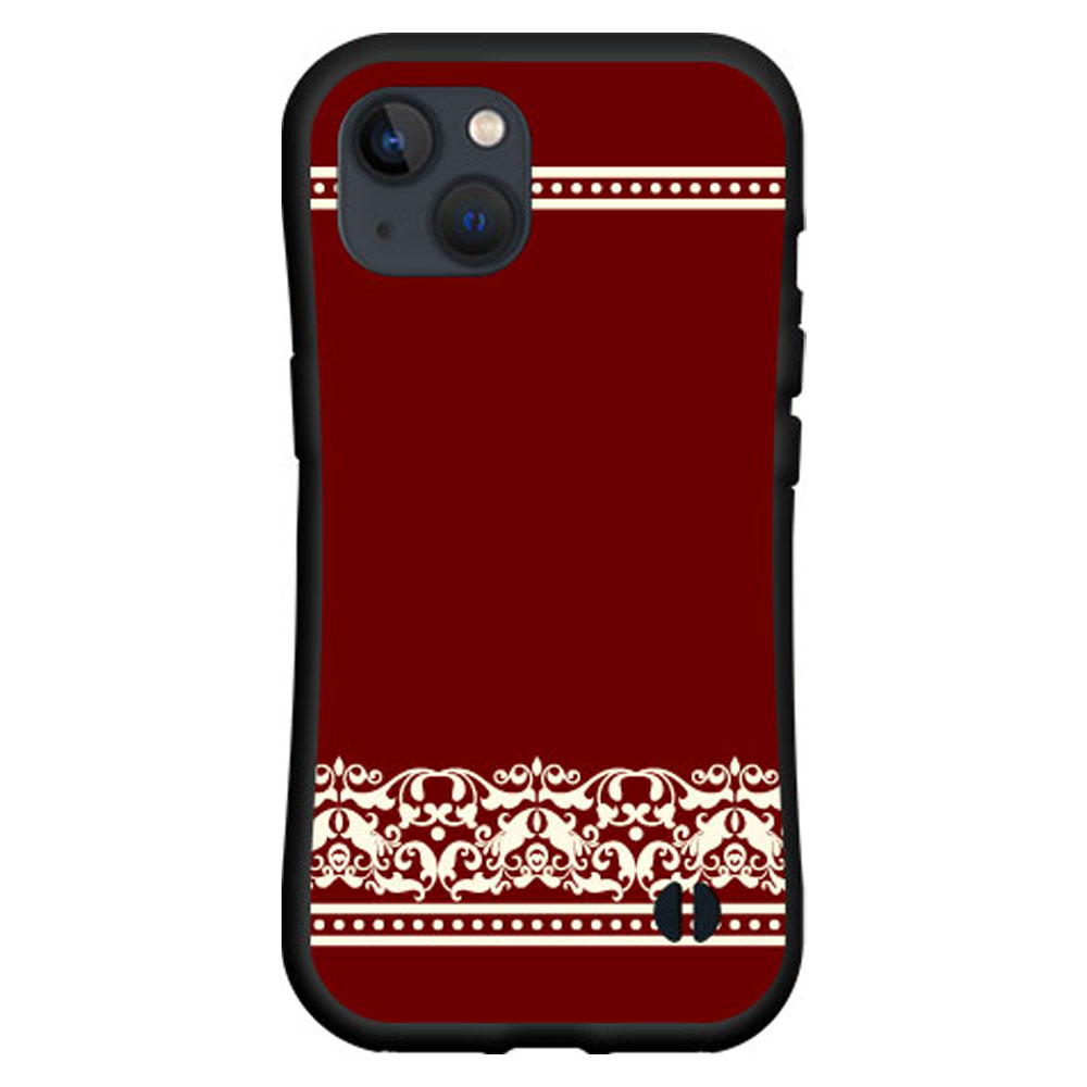 落としても割れにくい驚きの衝撃吸収力豊富なオリジナルデザイン耐衝撃 ハイブリッドケースiPhone 13アイフォン サーティーンdocomo au SoftBankダマスク(type001)