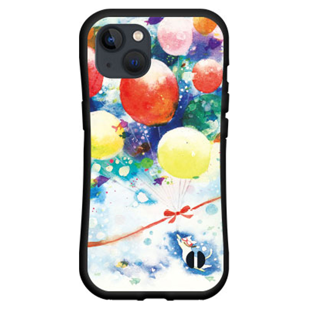 乐天商城 - 落としても割れにくい驚きの衝撃吸収力豊富なオリジナルデザイン耐衝撃 ハイブリッドケースiPhone 13アイフォン サーティーンdocomo au SoftBankねこと海のふうせん