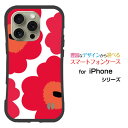 耐衝撃 ハイブリッドケースiPhone 16 Pro アイフォン シックスティーン プロdocomo au SoftBank 楽天モバイルオリジナル デザイン落としても割れにくい驚きの衝撃吸収力北欧風花柄type2レッド