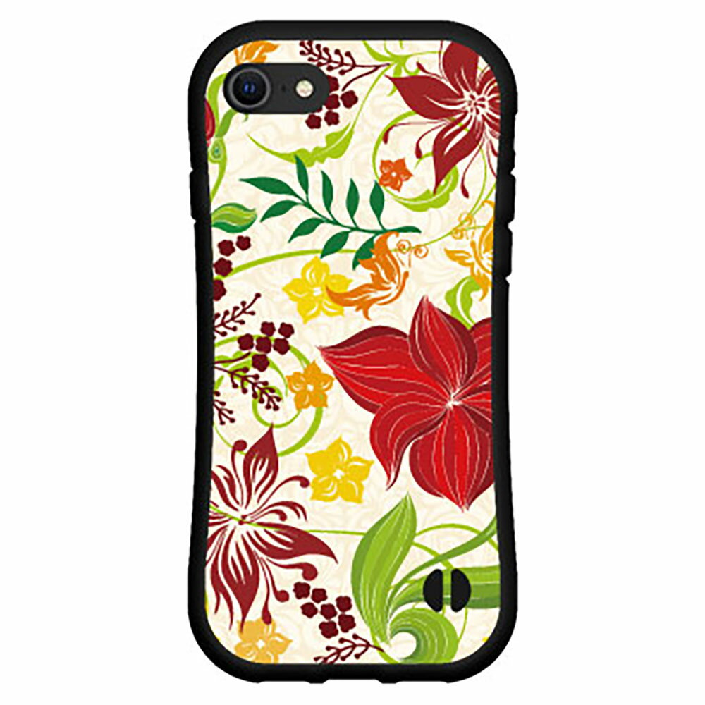 落としても割れにくい驚きの衝撃吸収力豊富なオリジナルデザイン耐衝撃 ハイブリッドケースiPhone SE (第3世代)アイフォン エスイー 2022 SE3docomo au SoftBank 楽天モバイルあざやか草花(2)