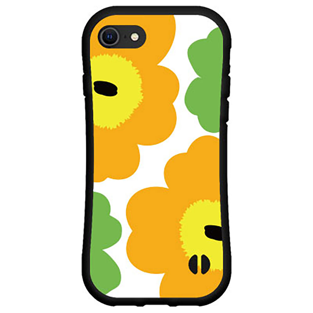 Mobile Phone Cases - 落としても割れにくい驚きの衝撃吸収力豊富なオリジナルデザイン耐衝撃 ハイブリッドケースiPhone SE (第3世代)アイフォン エスイー 2022 SE3docomo au SoftBank 楽天モバイル北欧風花柄type2イエロー