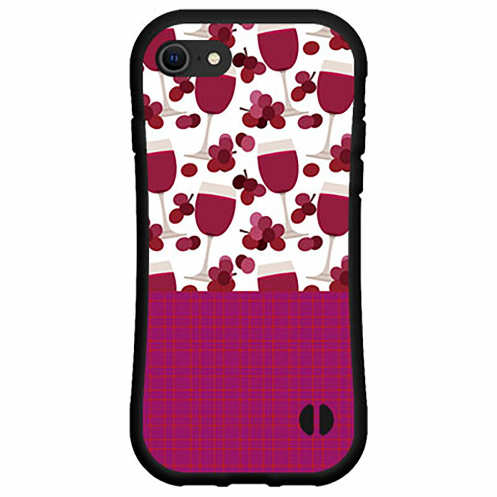 落としても割れにくい驚きの衝撃吸収力豊富なオリジナルデザイン耐衝撃 ハイブリッドケースiPhone SE (第3世代)アイフォン エスイー 2022 SE3docomo au SoftBank 楽天モバイルワインとチェック