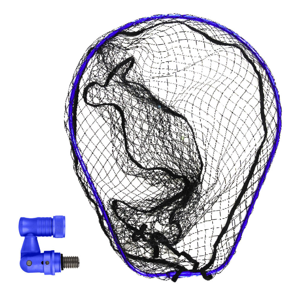 全品P10倍 タモ網 Lサイズ ＆ タモジョイント(ORIジョイント) 2点セット ブルー (landingset-181-bl)｜ ランディングネット L タモジョイント タモ 網 ジョイント ネット おり釣具